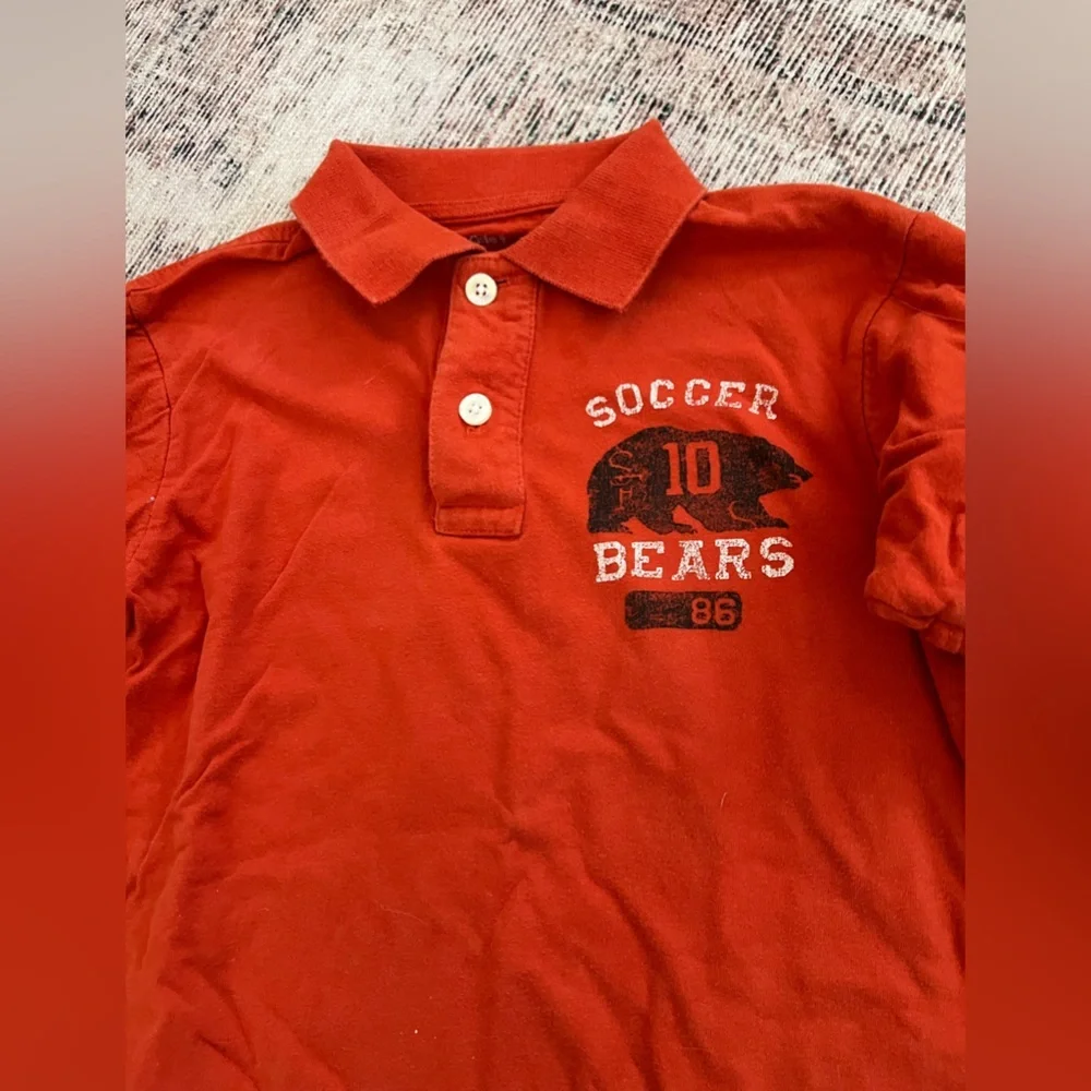 GAP Bright Orange Soccer Bears Polo